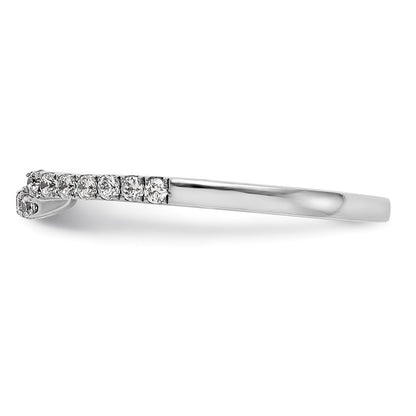 0.21ct. CZ Solid Real 14K White Gold Wedding Wedding Band Ring