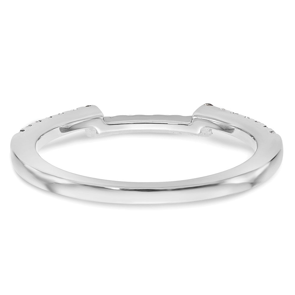 0.21ct. CZ Solid Real 14K White Gold Wedding Wedding Band Ring