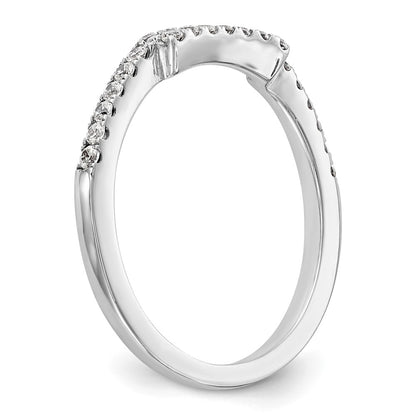 0.21ct. CZ Solid Real 14K White Gold Wedding Wedding Band Ring