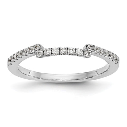 0.21ct. CZ Solid Real 14K White Gold Wedding Wedding Band Ring