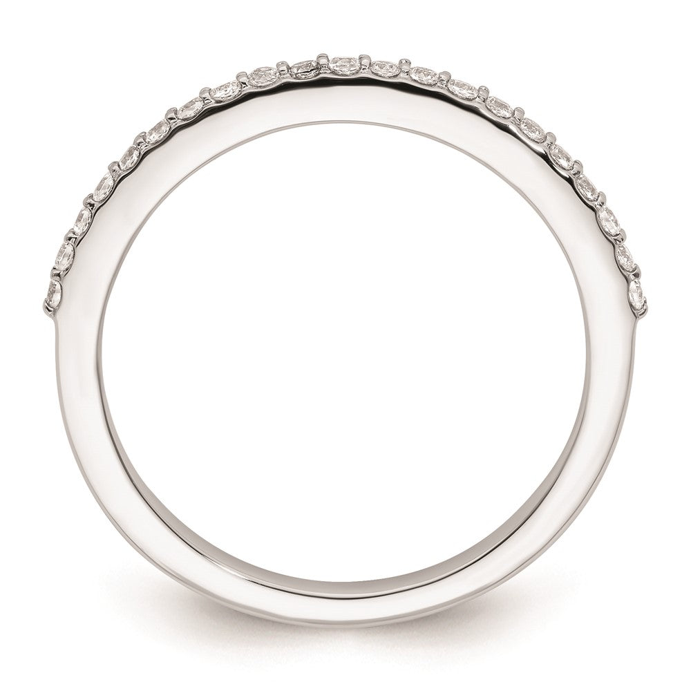 0.21ct. CZ Solid Real 14K White Gold Wedding Wedding Band Ring
