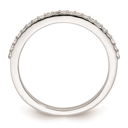 0.21ct. CZ Solid Real 14K White Gold Wedding Wedding Band Ring