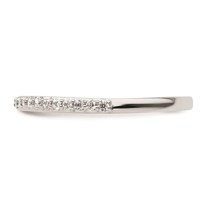 0.21ct. CZ Solid Real 14K White Gold Wedding Wedding Band Ring