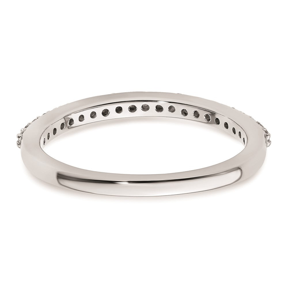 0.21ct. CZ Solid Real 14K White Gold Wedding Wedding Band Ring
