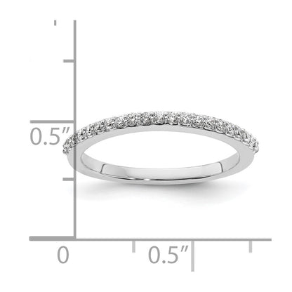 0.21ct. CZ Solid Real 14K White Gold Wedding Wedding Band Ring
