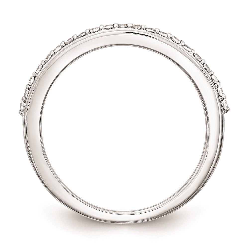 0.25ct. CZ Solid Real 14K White Gold Wedding Wedding Band Ring