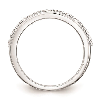 0.25ct. CZ Solid Real 14K White Gold Wedding Wedding Band Ring
