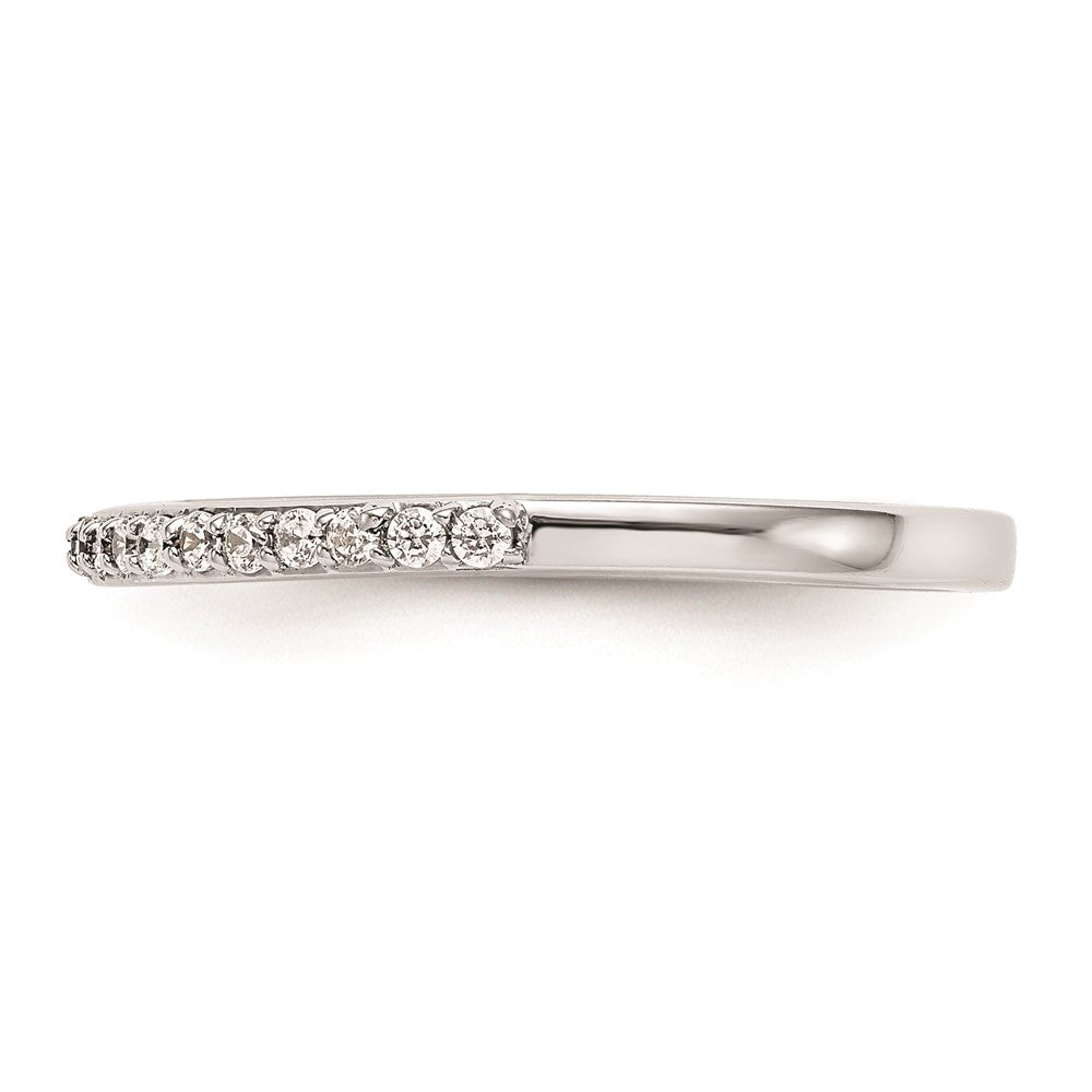 0.25ct. CZ Solid Real 14K White Gold Wedding Wedding Band Ring