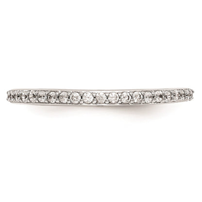0.25ct. CZ Solid Real 14K White Gold Wedding Wedding Band Ring