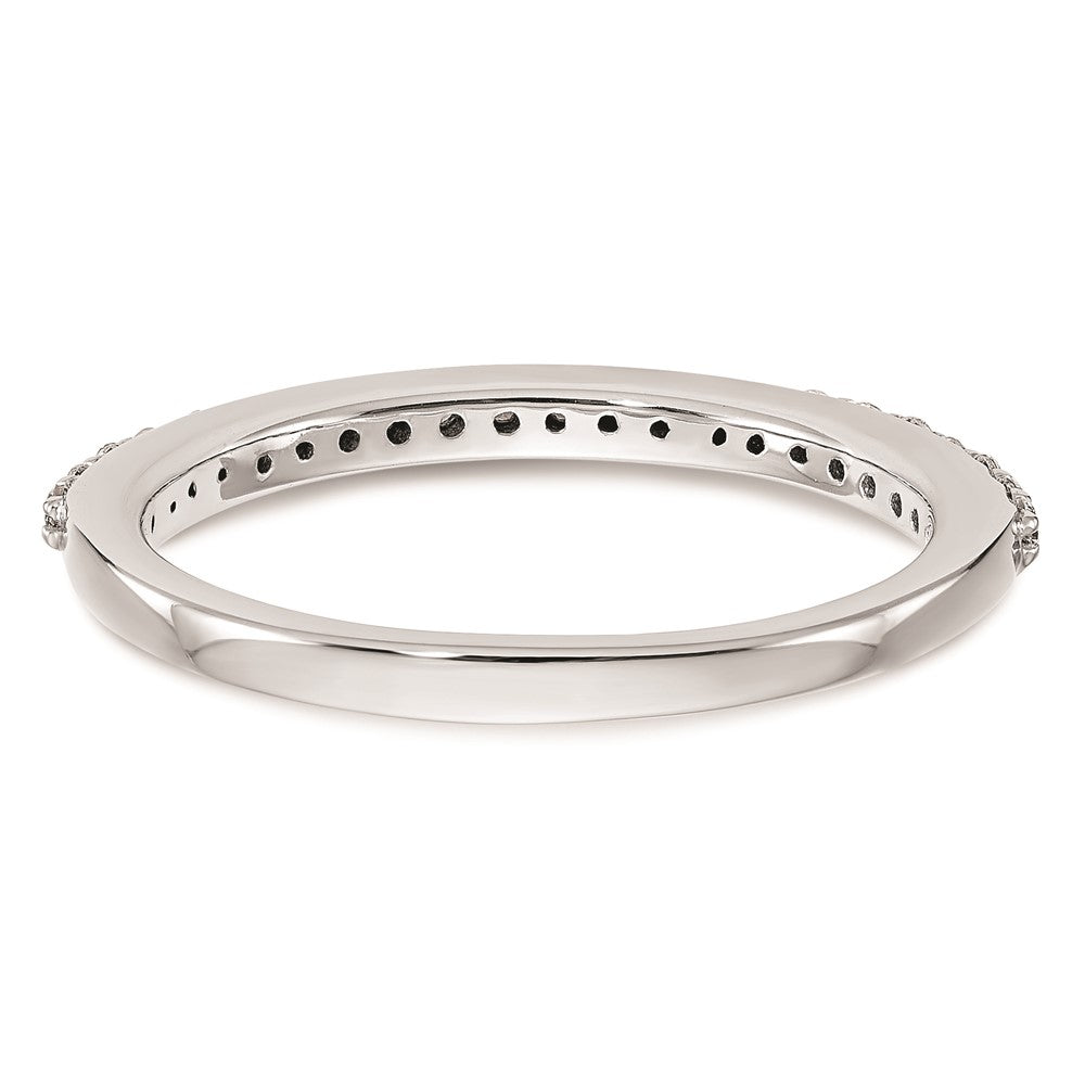 0.25ct. CZ Solid Real 14K White Gold Wedding Wedding Band Ring