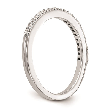 0.25ct. CZ Solid Real 14K White Gold Wedding Wedding Band Ring