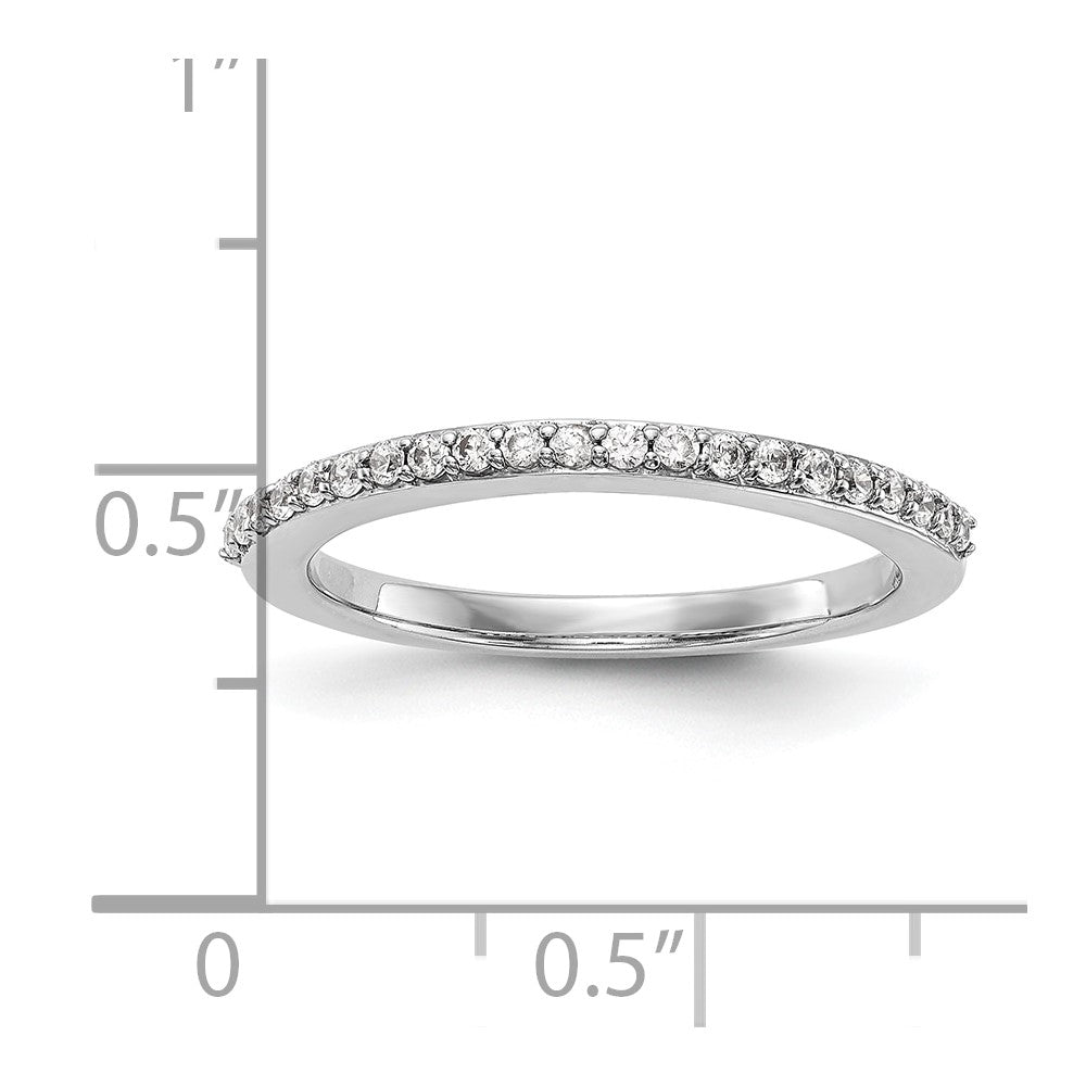 0.25ct. CZ Solid Real 14K White Gold Wedding Wedding Band Ring