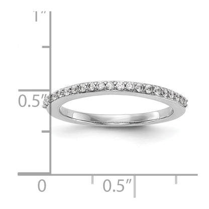 0.25ct. CZ Solid Real 14K White Gold Wedding Wedding Band Ring