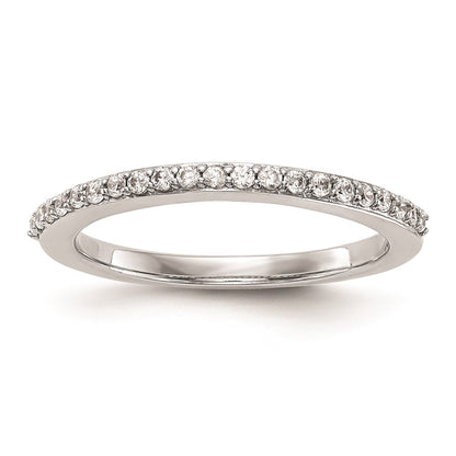0.25ct. CZ Solid Real 14K White Gold Wedding Wedding Band Ring