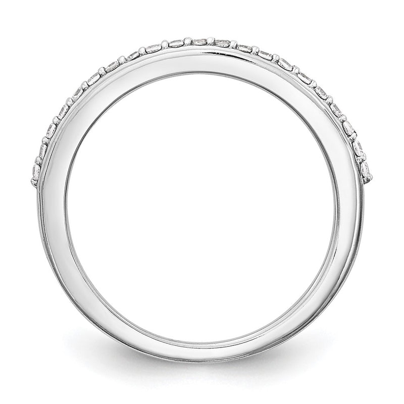 14K White Gold Real Diamond Wedding Band