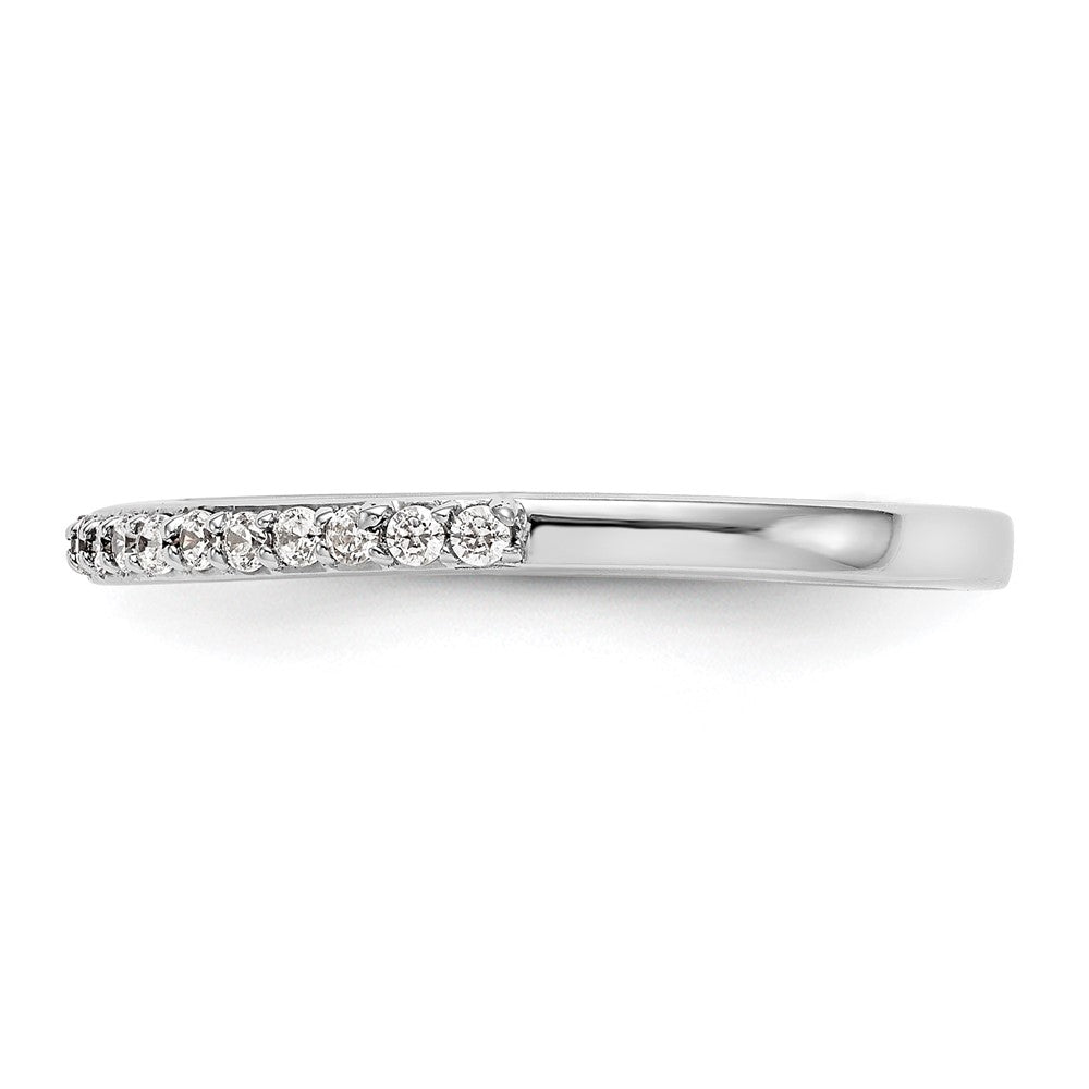 0.29ct. CZ Solid Real 14K White Gold Wedding Wedding Band Ring