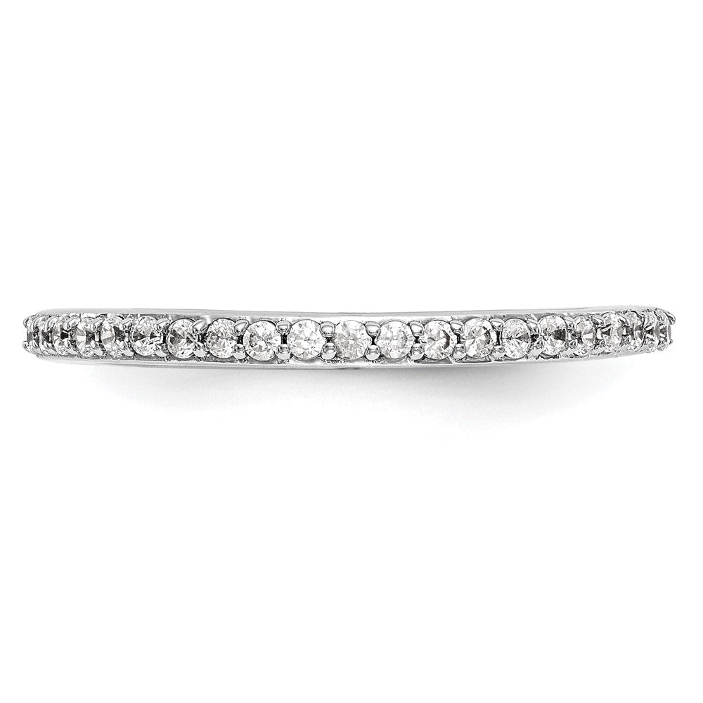 0.29ct. CZ Solid Real 14K White Gold Wedding Wedding Band Ring