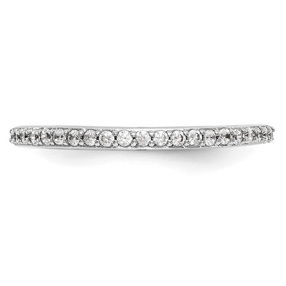 0.29ct. CZ Solid Real 14K White Gold Wedding Wedding Band Ring
