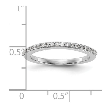 0.29ct. CZ Solid Real 14K White Gold Wedding Wedding Band Ring
