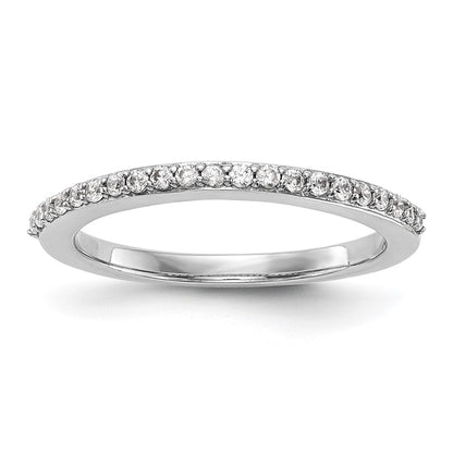 0.29ct. CZ Solid Real 14K White Gold Wedding Wedding Band Ring