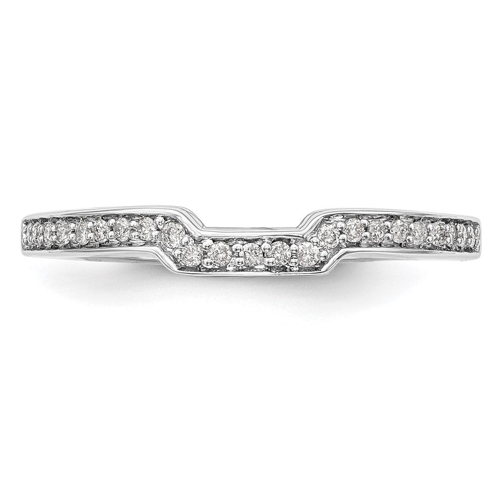 0.15ct. CZ Solid Real 14K White Gold Wedding Wedding Band Ring