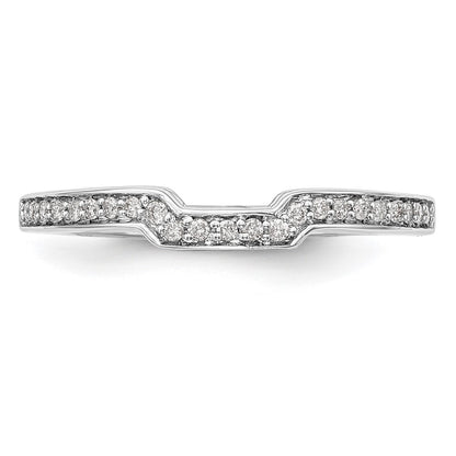 0.15ct. CZ Solid Real 14K White Gold Wedding Wedding Band Ring