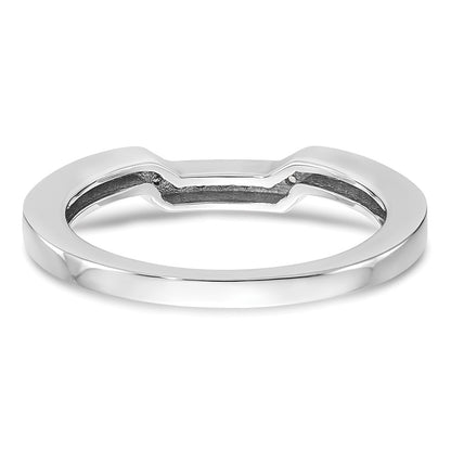 0.15ct. CZ Solid Real 14K White Gold Wedding Wedding Band Ring