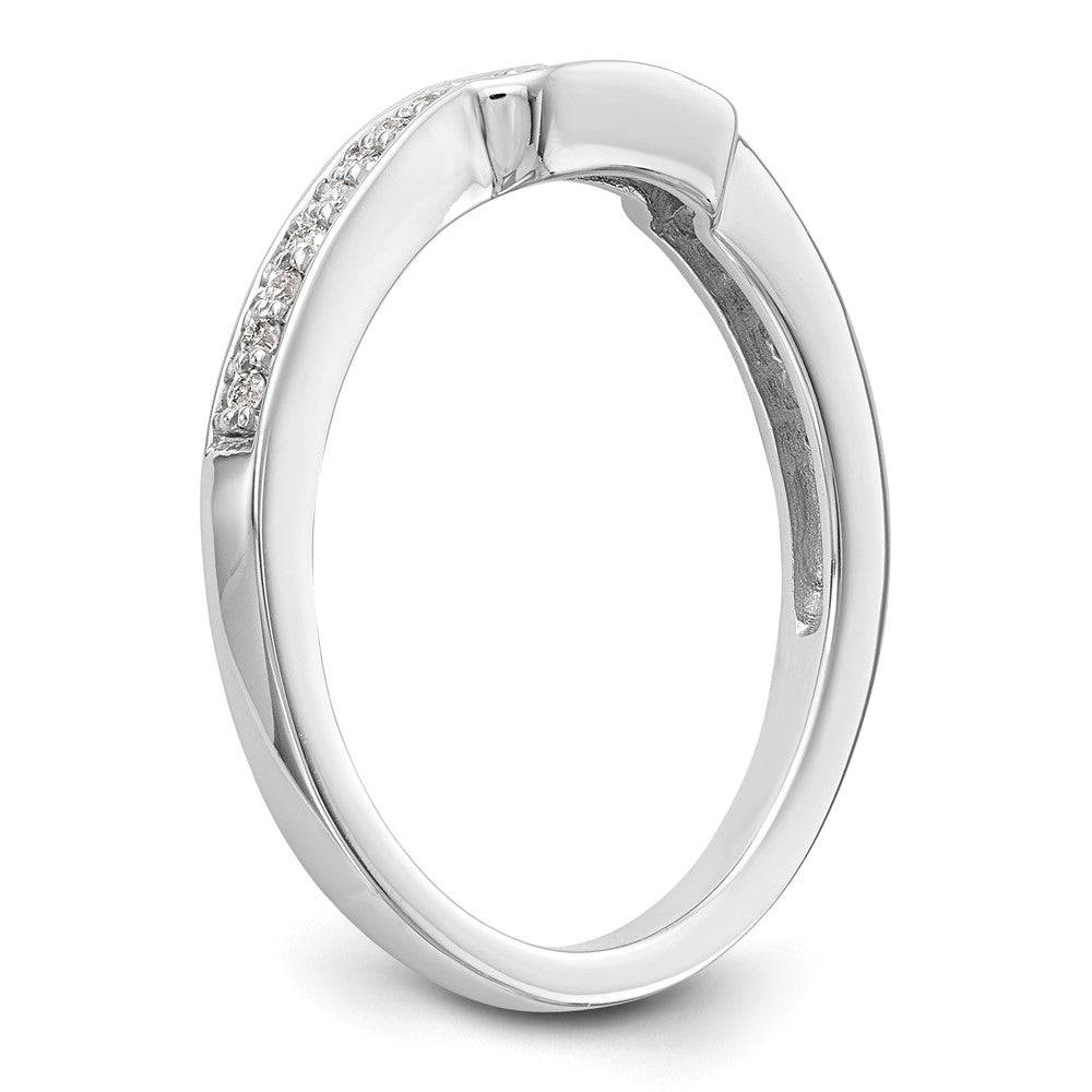 0.15ct. CZ Solid Real 14K White Gold Wedding Wedding Band Ring