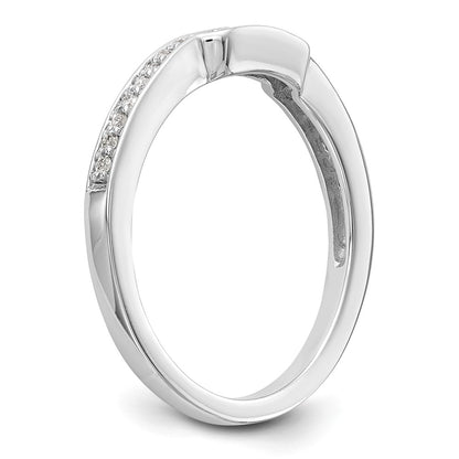 0.15ct. CZ Solid Real 14K White Gold Wedding Wedding Band Ring