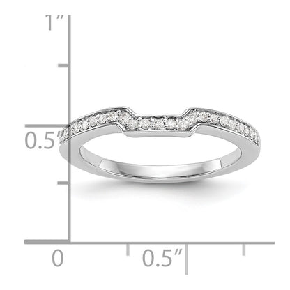 0.15ct. CZ Solid Real 14K White Gold Wedding Wedding Band Ring