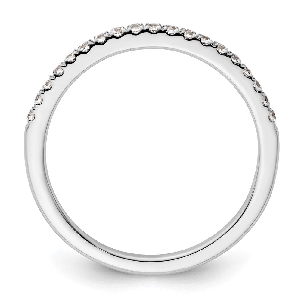 0.19ct. CZ Solid Real 14K White Gold Wedding Wedding Band Ring