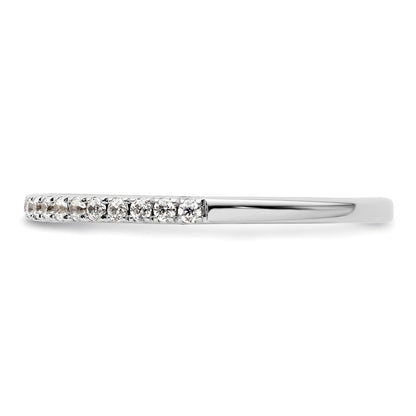 0.19ct. CZ Solid Real 14K White Gold Wedding Wedding Band Ring