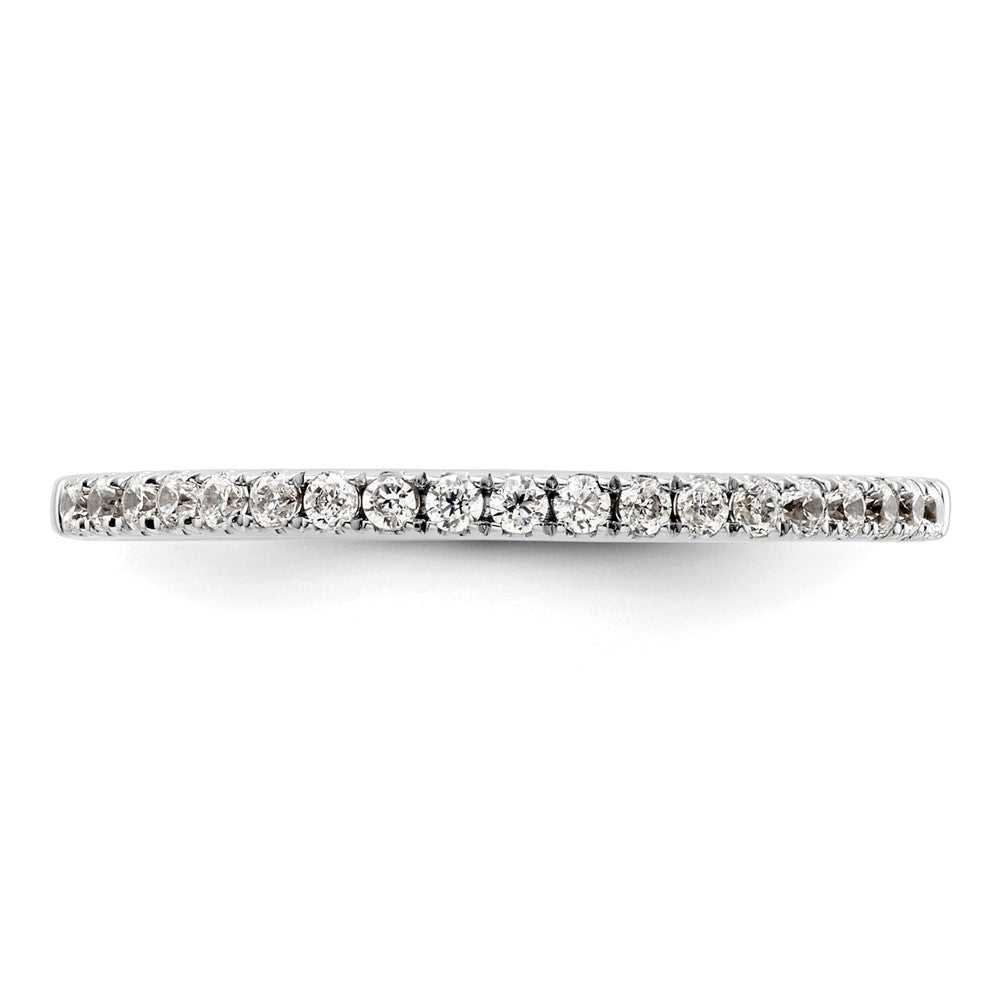 0.19ct. CZ Solid Real 14K White Gold Wedding Wedding Band Ring