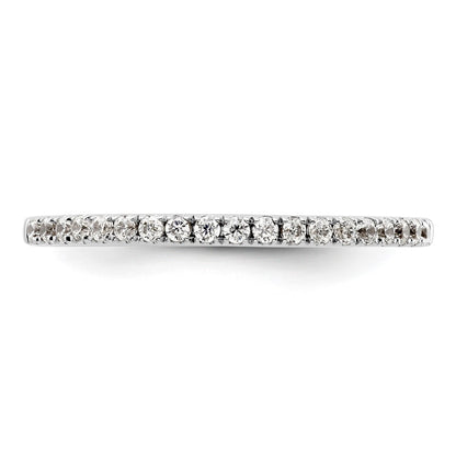 0.19ct. CZ Solid Real 14K White Gold Wedding Wedding Band Ring