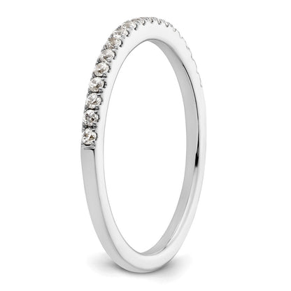 0.19ct. CZ Solid Real 14K White Gold Wedding Wedding Band Ring