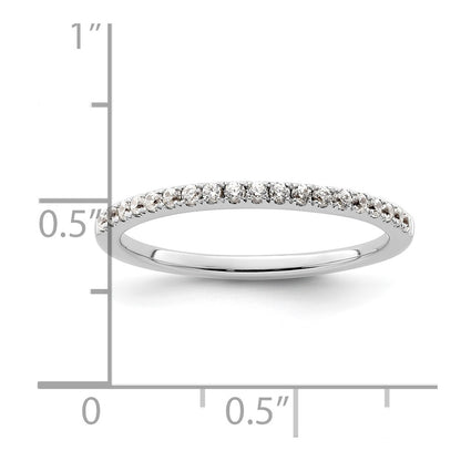 0.19ct. CZ Solid Real 14K White Gold Wedding Wedding Band Ring