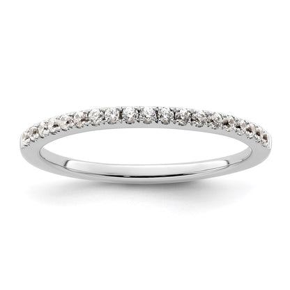 0.19ct. CZ Solid Real 14K White Gold Wedding Wedding Band Ring