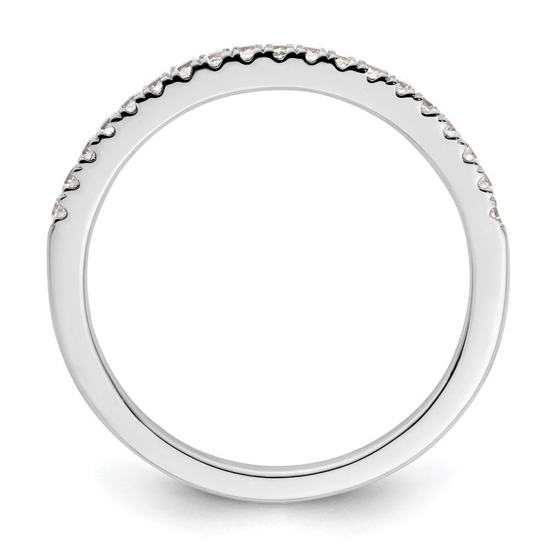14K White Gold Real Diamond Wedding Band