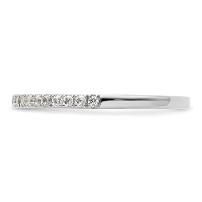 0.23ct. CZ Solid Real 14K White Gold Wedding Wedding Band Ring