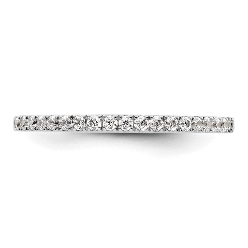 14K White Gold Real Diamond Wedding Band
