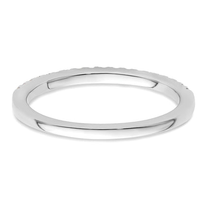0.23ct. CZ Solid Real 14K White Gold Wedding Wedding Band Ring