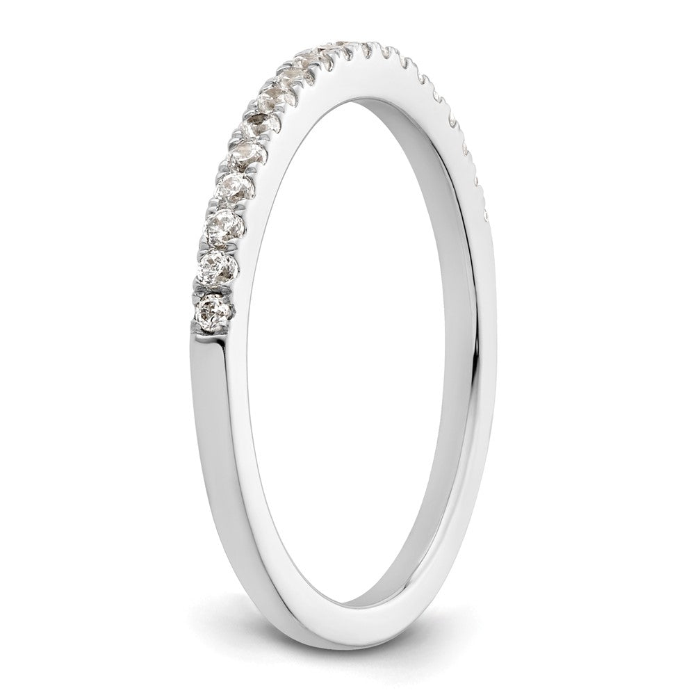 0.23ct. CZ Solid Real 14K White Gold Wedding Wedding Band Ring