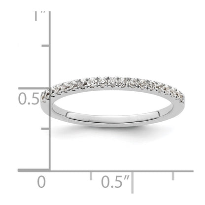 0.23ct. CZ Solid Real 14K White Gold Wedding Wedding Band Ring