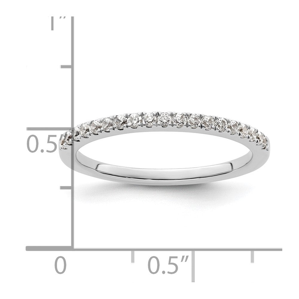 14K White Gold Real Diamond Wedding Band