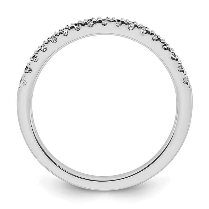 14K White Gold Real Diamond Wedding Band