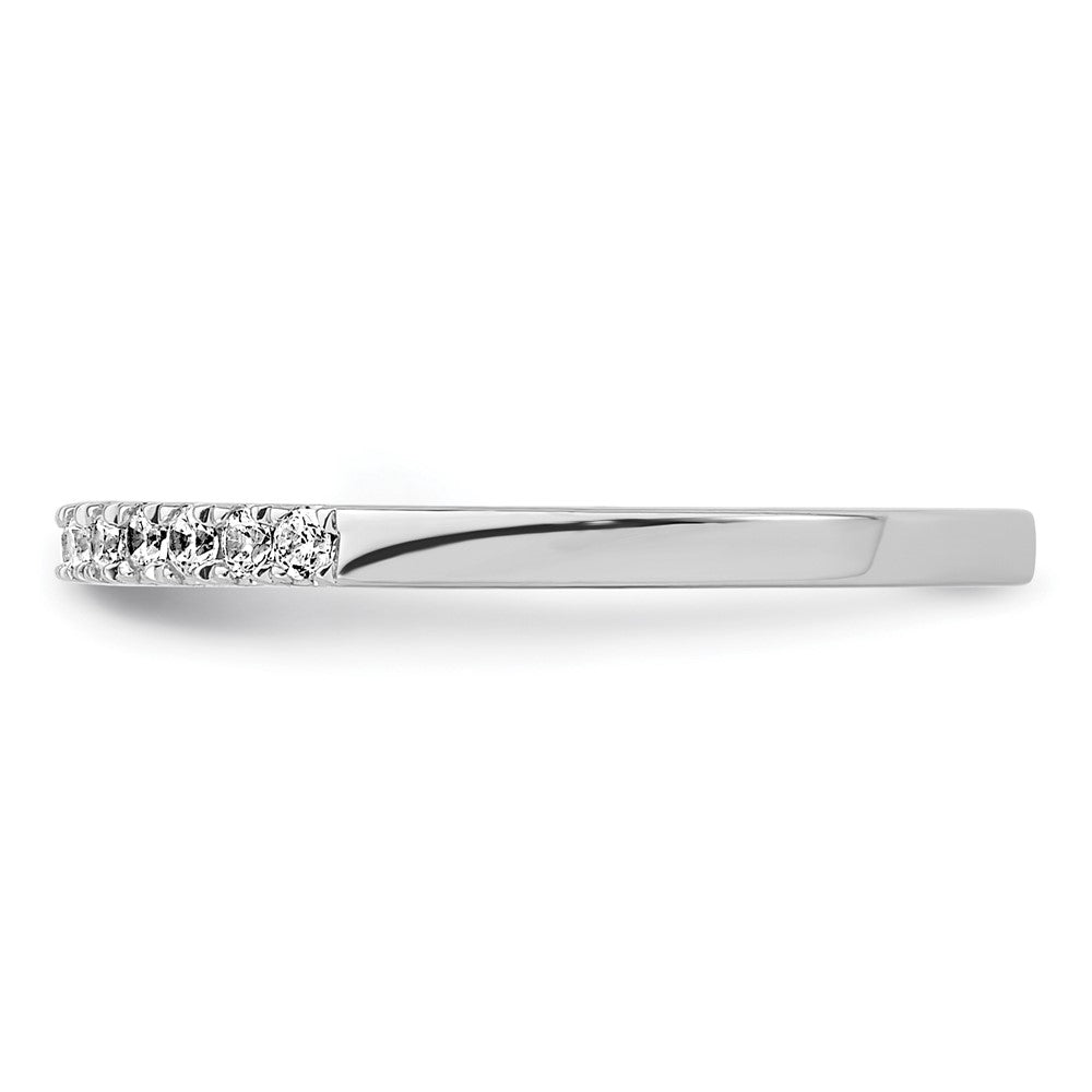 0.26ct. CZ Solid Real 14K White Gold Wedding Wedding Band Ring
