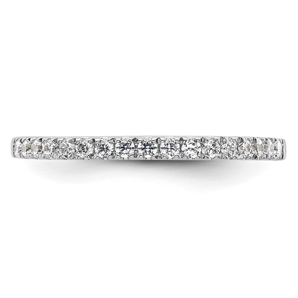 0.26ct. CZ Solid Real 14K White Gold Wedding Wedding Band Ring