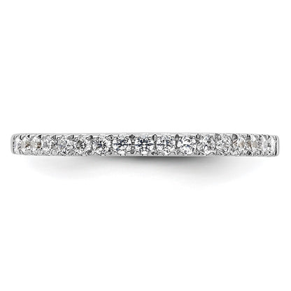 0.26ct. CZ Solid Real 14K White Gold Wedding Wedding Band Ring