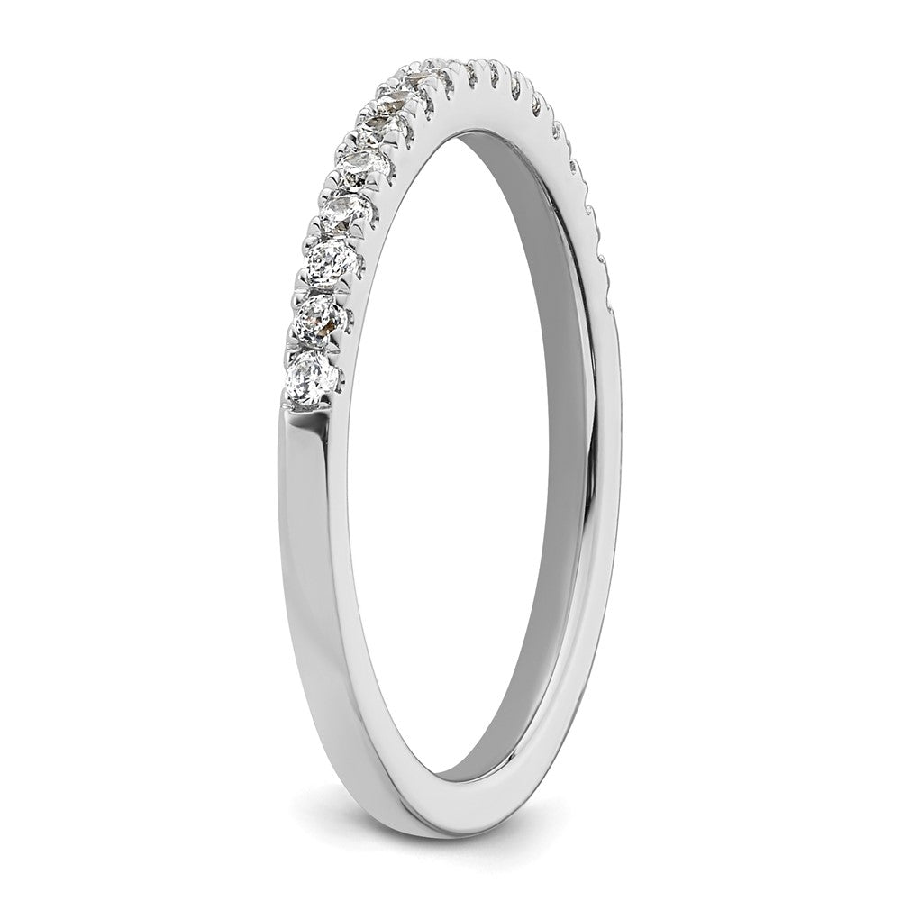 0.26ct. CZ Solid Real 14K White Gold Wedding Wedding Band Ring