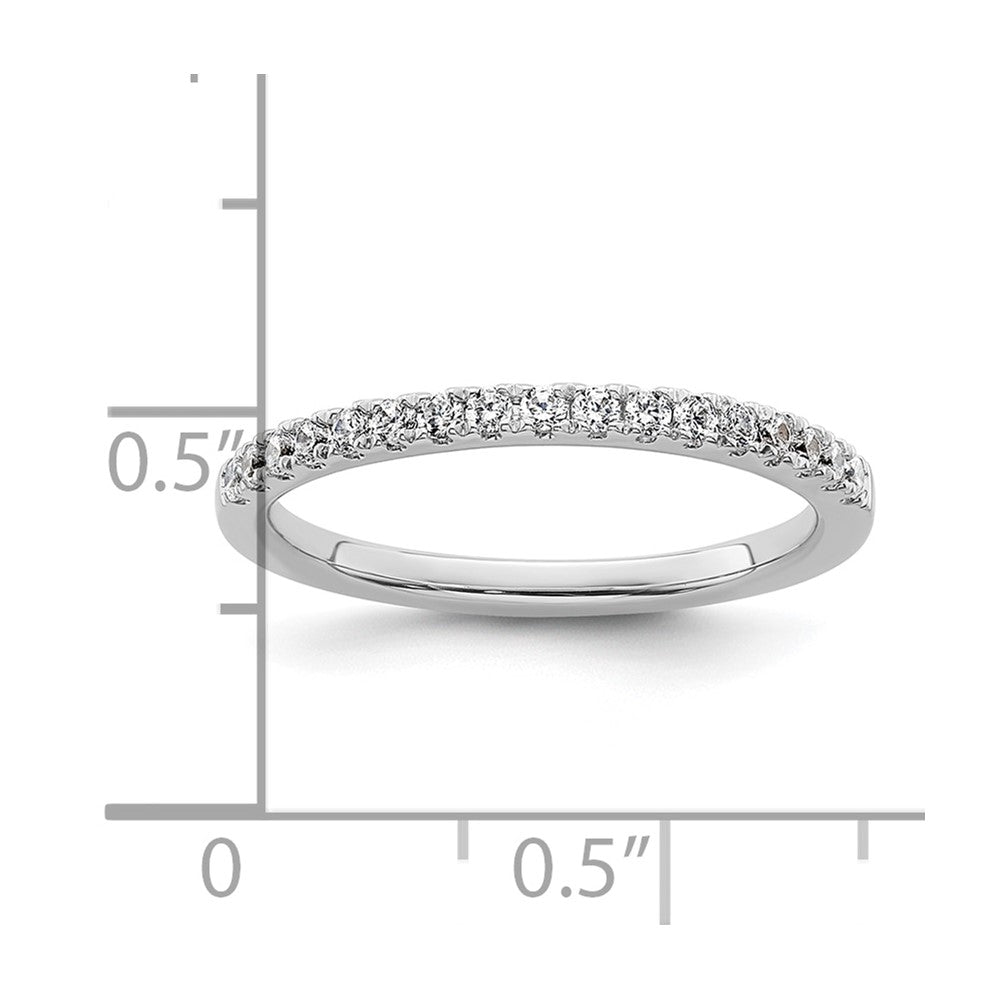 0.26ct. CZ Solid Real 14K White Gold Wedding Wedding Band Ring